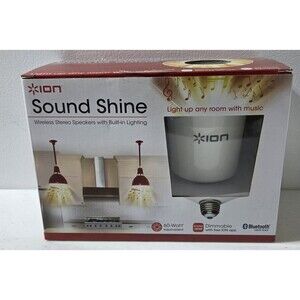 Ion Sound Shine Wireless Stereo Speakers (2) with Built-in Lighting NEW